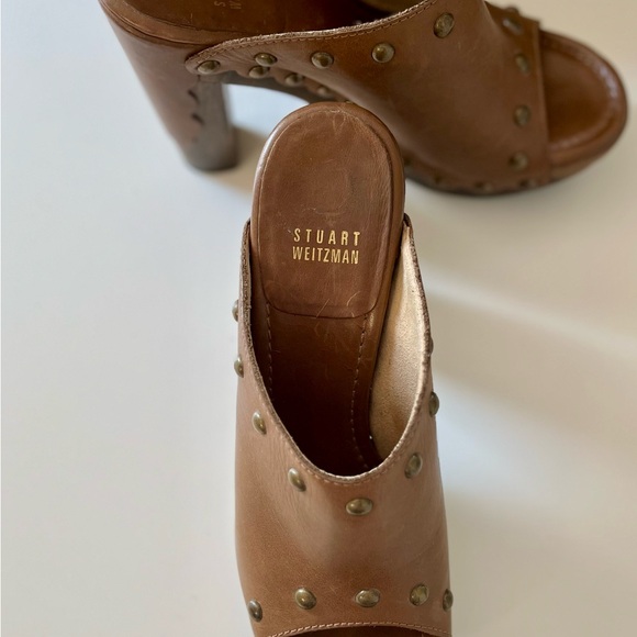 Stuart Weitzman Sequoia Studded Clogs•Sz 10 - Picture 5 of 16